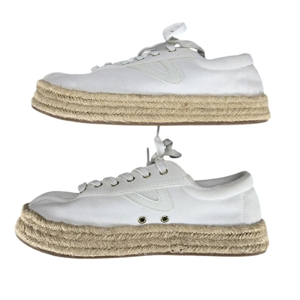 Tretorn Women's Nylite Plus Espadrille Canvas Sneaker Platform US Size 8.5M